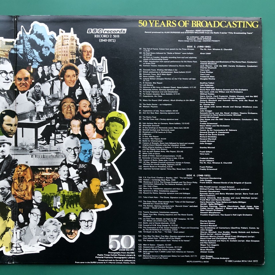BBC 1922-1972 TV-Radio Soundtrack Compilation 50TH ANNIVERSARY 2LP Rene ...