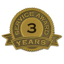 PinMart's 3 Years of Service Award Lapel Pin