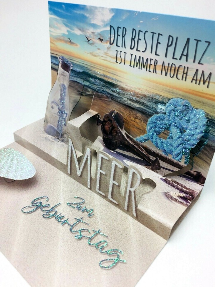 3D-Flip Geburtstagskarte Mit Fliegenpilz & Zwerg – DIN B6 Inkl. Umschlag, Made In Germany