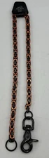 Mechanic Chain Black Orange Biker Chain For Wallet 316L  20”