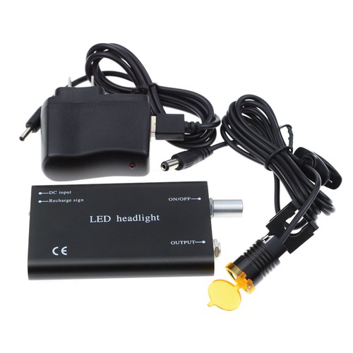 3W Dental LED Headlight with Filter for Dental Loupes Insert/ Clip-on Type Black