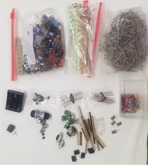 Giant Electronic Parts KitResistors, Capacitors, Diodes, Transistors