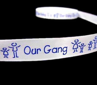 5 Yards Our Gang Family Friends Kids Parents Scrapbooking Satin Ribbon 5/8''W
