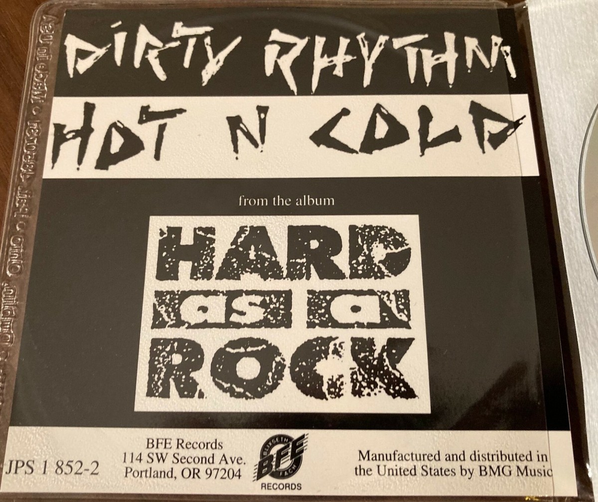 DIRTY RHYTHM - HOT 'N' COLD - RARE PROMO CD SINGLE hard as a rock