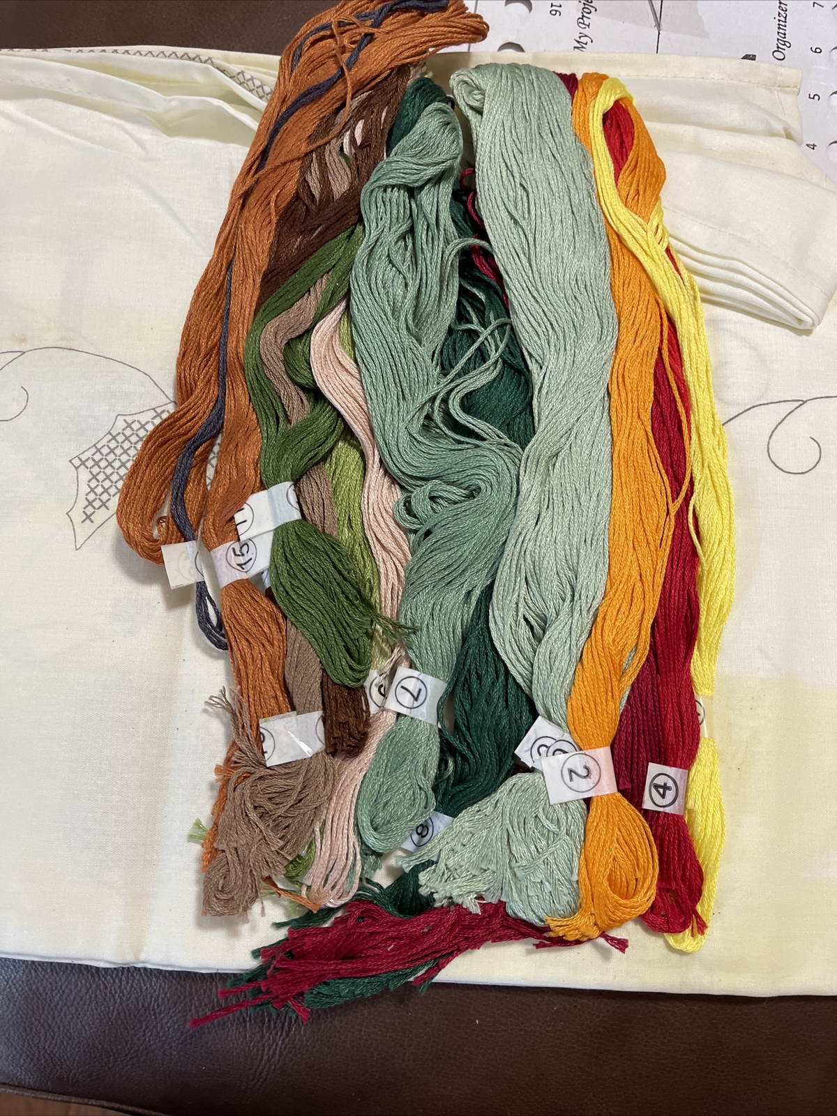 Mary Maxim Stamped Cross Stitch Tablecloth Holiday Greetings Read Description eBay