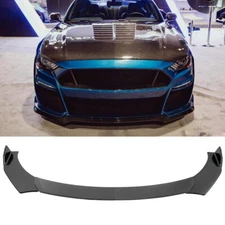 Front Bumper Lip Spoiler Chin Splitter Carbon Fiber  For Ford Mustang 2000-2021