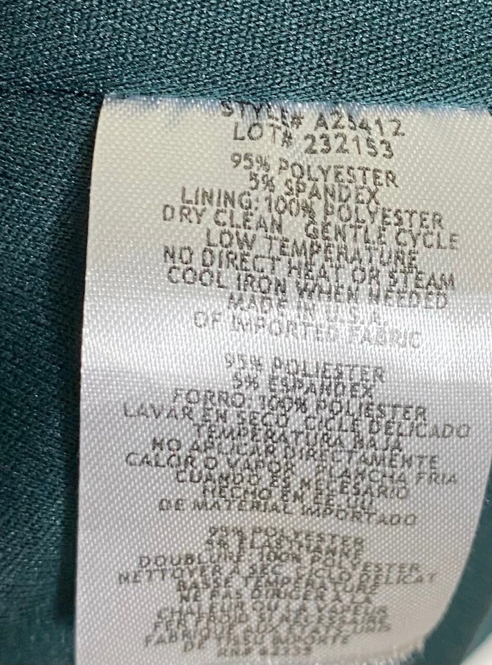 BETSY & ADAM 森林模拟领褶皱长袖弹力球衣礼服 12 — 第 4/4 张图片