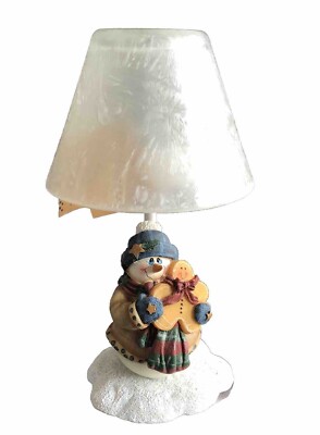 Tea Light Snowman Lamp Crazy Mountain Exclusive Designs Gingerbread Cozy Decor