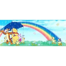 New  Sealed Winnie the Pooh Rainbow Disney Wallpaper Border 7057293