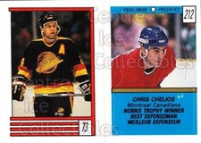 1989-90 O-Pee-Chee Stickers #073-212 Larry Melnyk, Chris Chelios