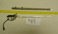 Miniature Sword: 1910 US Model Replica & Scabbard c2386 OAL: 8 7/8" -MSL#49