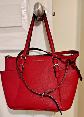 Women's Dana Bushman Red Straped Handbag With side/back pockets