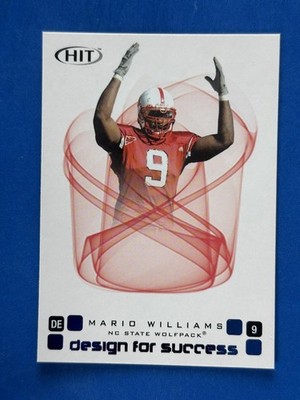 2006 SAGE HIT Design for Success Blue #D-9 Mario Williams NC State Wolfpack