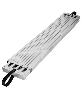 9-15FT Aluminum Work Plank Telescoping 440 lb Capacity with Skid-Proof Platform