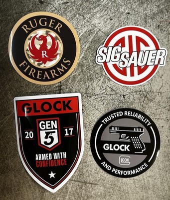 Gun Sticker Set 4 Springfield Armory Stickers Smirth & Wessen Remington Sitka 45