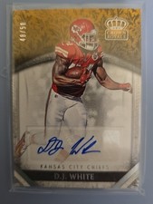 2016 Preferred Retail Crown Royale Rookie Platinum 48/50 DJ White #55 Autograph 
