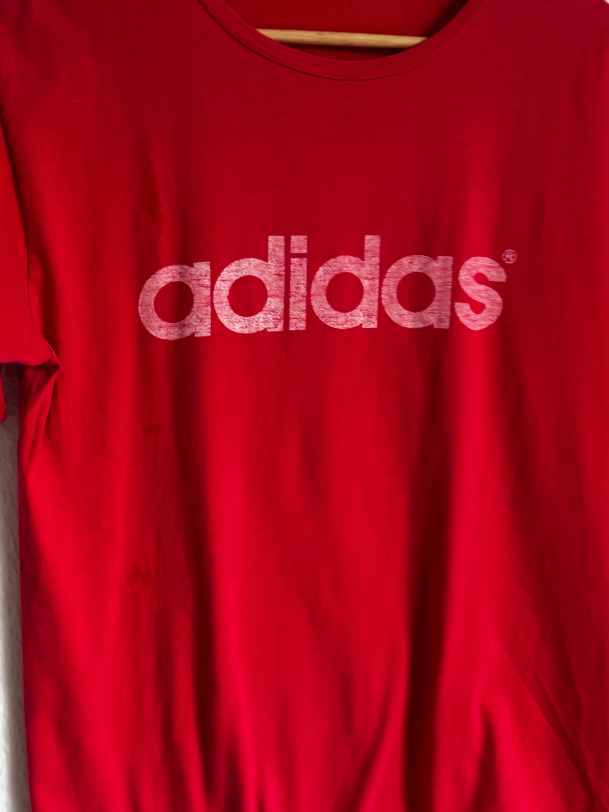 Vintage Style Red Adidas Graphic T Shirt image 3