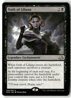 Oath of Liliana 99 Eldritch Moon Magic: The Gathering Rare Lightly Played