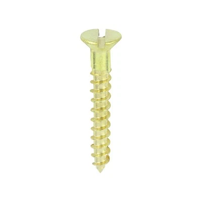 Timco - Skru Kayu Lembut Tembaga Pejal - SLOT - Tenggelam (Saiz 6 x 1 - 200 K) - Image 1 of 3
