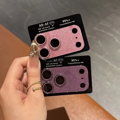 MARKENLOS Pellicola protettiva per fotocamera design vulcano glitter, per iPhone 14-17