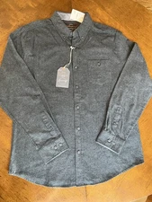 Weatherproof Vintage Men’s Large Grey Flannel Long Sleeve Button Down Shirt