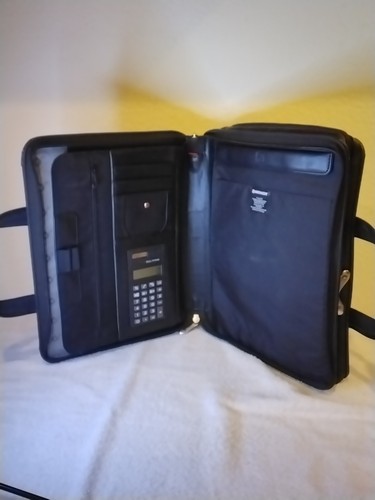 SWISS GEAR WENGER ZIPPERED PADFOLIO PORTFOLIO - BLACK with HANDLE "The Guide" - Picture 3 of 8