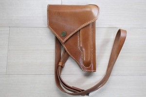 WWII Japanese Nambu Type 94 Holster Replica Nakata Shoten Leather I47