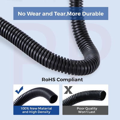 Wire Loom 3/8 Inch 10Ft,  Split Loom, Outdoor Cord Protector, Flexible Wire Cond