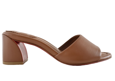 Christian Louboutin Jane Mule 55 Cuoio Brown Backless Sandal Low