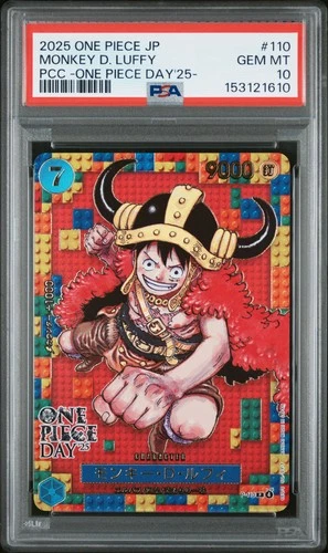 2025 ONE PIECE JPN PREM CARD COLL ONE PIECE DAY '25 #110 MONKEY D. LUFFY PSA 10