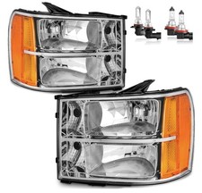 Headlights Wbulbs For 2007-2013 Gmc Sierra 15002007-2014 Sierra 2500 Hd 3500 H