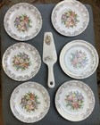 Royal China Nautilus 8411B Floral Dessert Plate White Gold Trim Decorative Set — photo 2