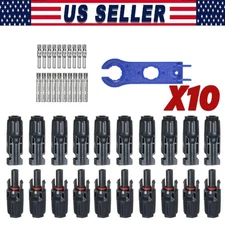 10/20/50/100 Pairs Male Female Solar Cable Connectors For DIY Solar Panel US