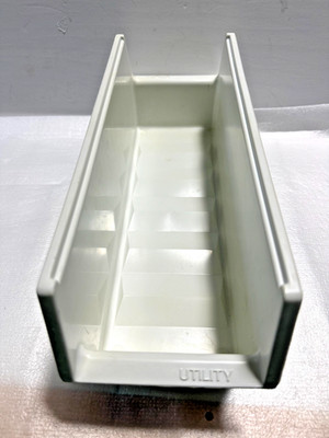 Vintage GE Free-Standing Freezer ICE BIN 162D1614 White Utility Storage Bucket