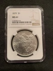 1879–P U.S. MORGAN SILVER DOLLAR - MS 61 - NGC GRADED!