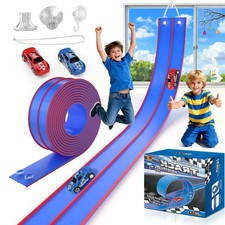 Dkoxt 15 Ft Flexible Race Track For Kids Diy Car Track Set 2 Toy 3 Suction Cup