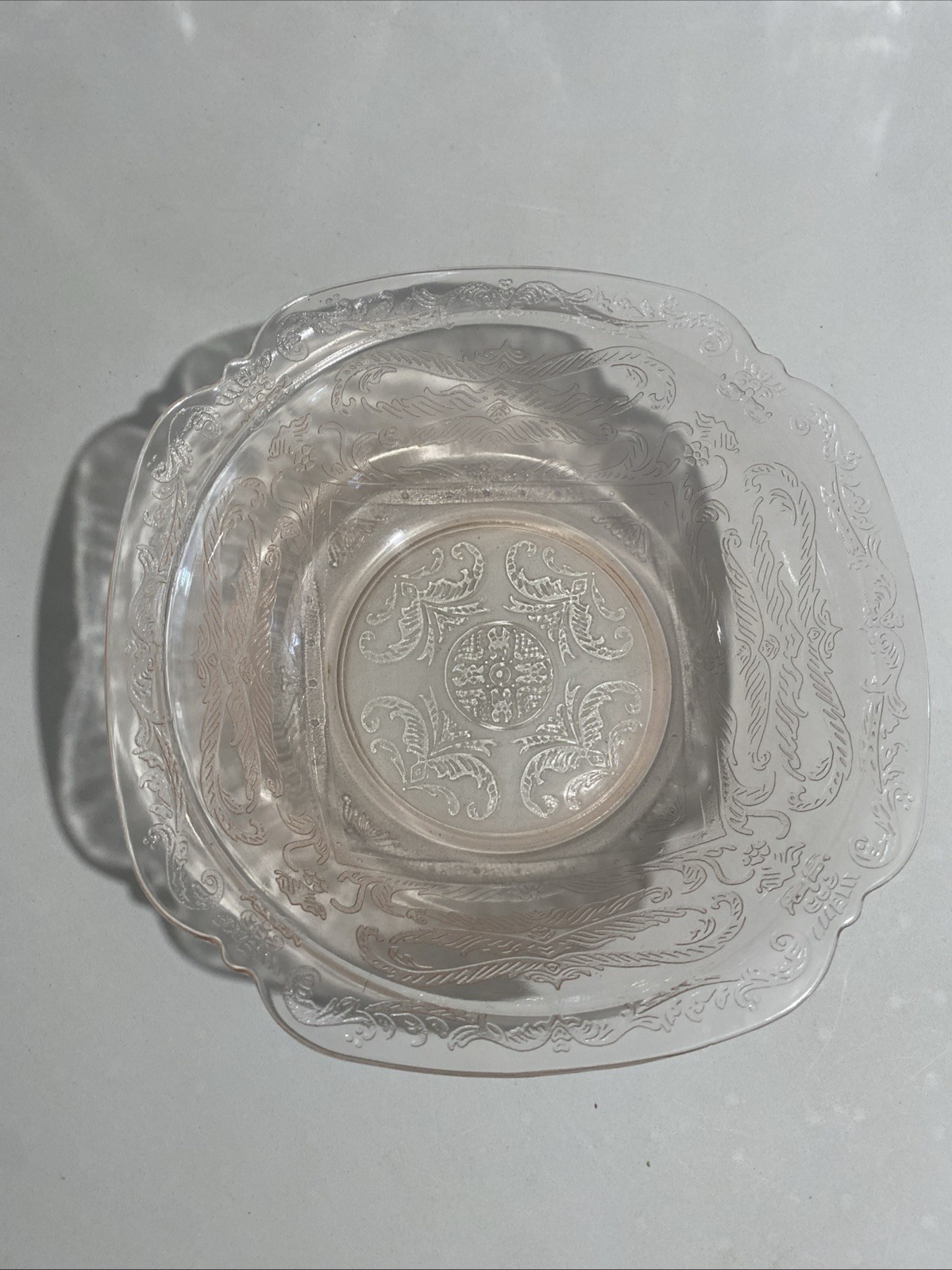 Anchor Hocking Princess Pink Salad Plate.