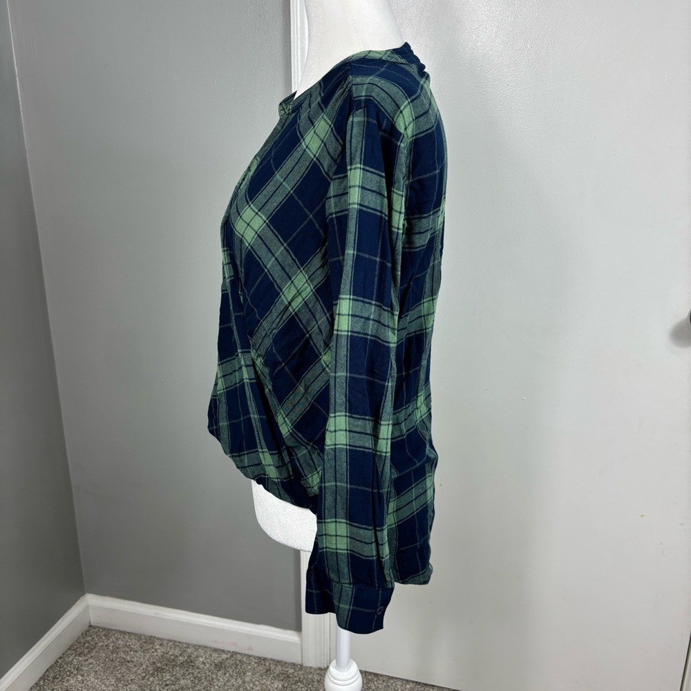 Splendid Plaid Wrap Blouse Size S