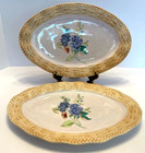 Tracy Porter Cottage Rose Collection Hand Painted Floral 13.5"x8.5" Snack Trays — photo 2