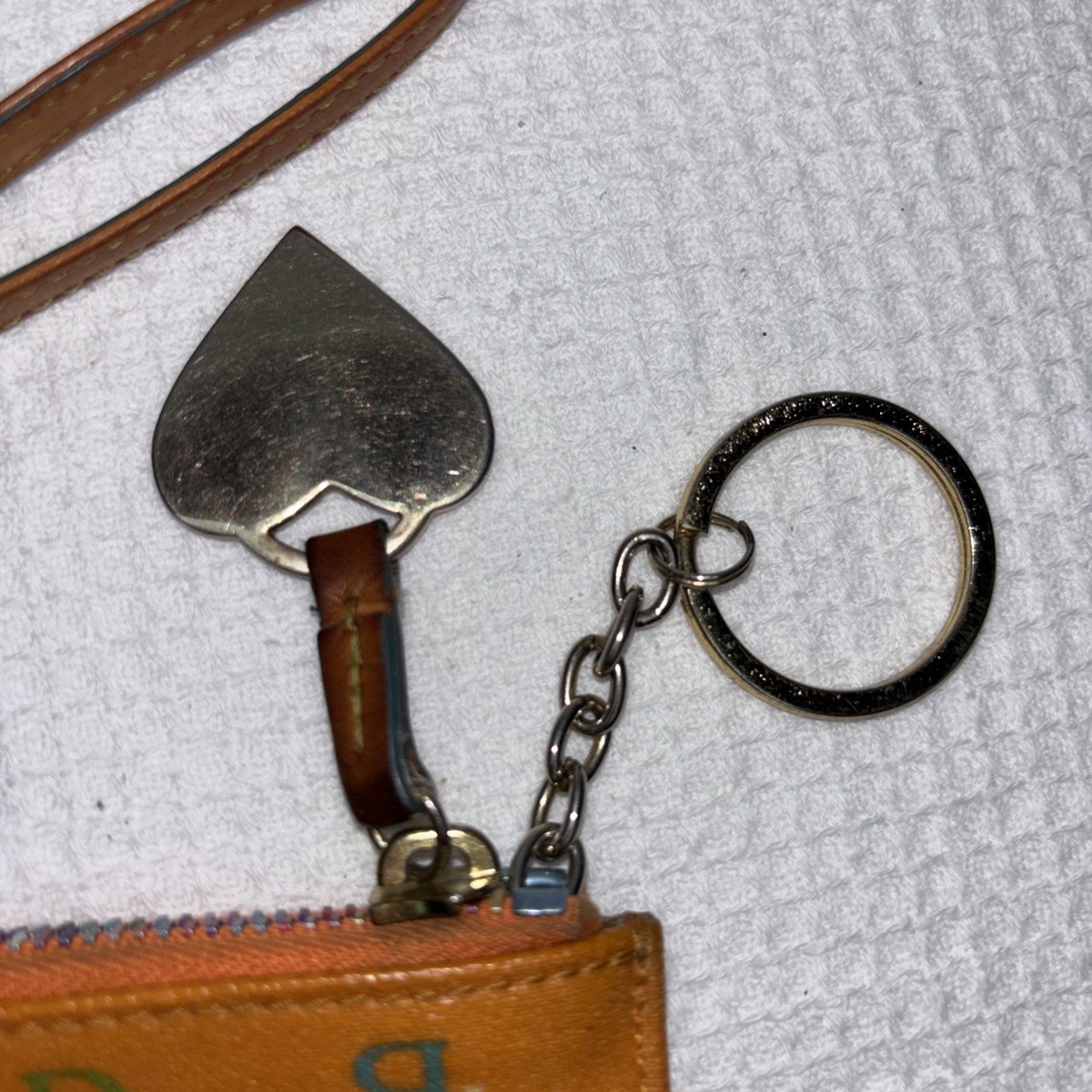 Authentic Vintage Dooney and Bourke Y2K Rainbow Pattern Orange Clr Wristlet View 3