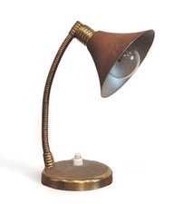 Abat-Jour LAMPADA da tavolo Scrivania Comodino Vintage Design Oro - Marrone 