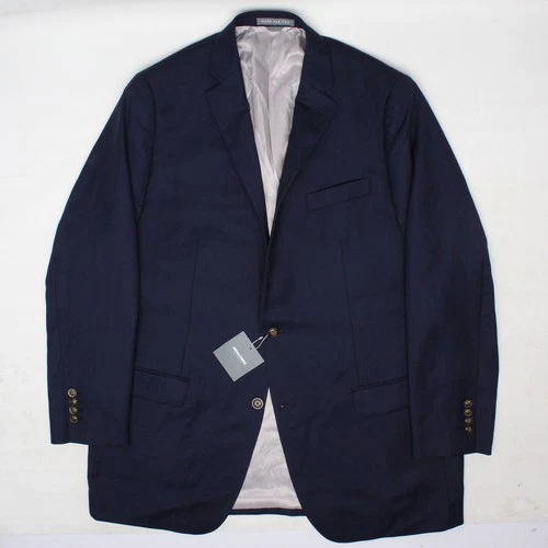 NWT Indochino Soho Yaletown Suit Mens 46L 43x35 Navy Blue Nailhead Woven Wool