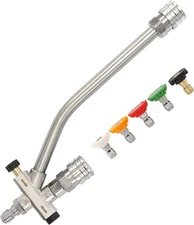 Tool Daily Foam Cannon Dual-Connector Accessory, Pressure Washer Silver 