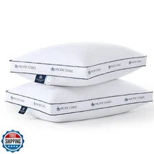 Pacific Coast Goose Feather and Down Firm Bed Pillows Standard Size Set of 2 