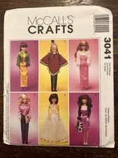 McCall's 3041 UNCUT Sewing Pattern, Barbie Fashion Doll Clothes