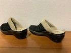 Naturalizer Womens Black Suede Comfort Clog Slip Ons Beige Sherpa Trim 6.5 M — photo 8