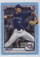 2020 Bowman Draft Sky Blue Border 54/499 CJ Van Eyk #BD-93 8i5
