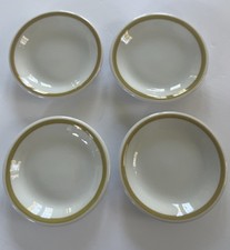4 VTG Grindley Hotel Ware Co Butter Pat Set Restaurantware England Yellow Stripe