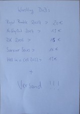 Wrestling DvDs zu Verkaufen