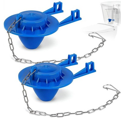Toilet Flapper Replacement Kit Universal Flush Valve Seal set 2 Pack Blue